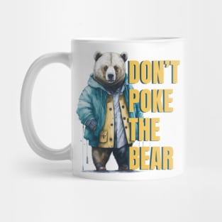 Dont Poke The Bear Retro Cartoon Mug